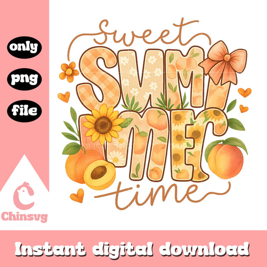Sweet summer time design png, summer logo png, holiday summer png