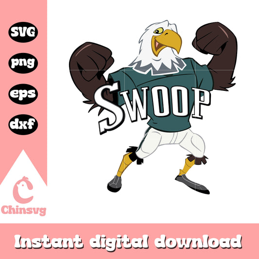 Swoop philadelphia eagles mascot svg, nfl tonight svg
