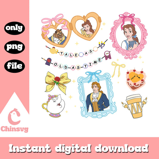 Tale as old as time png, beauty and the beast png, disney princess png