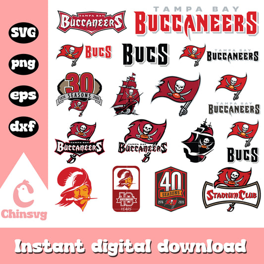 Tampa bay buccaneers logo bundle  svg, tampa bay buccaneers svg