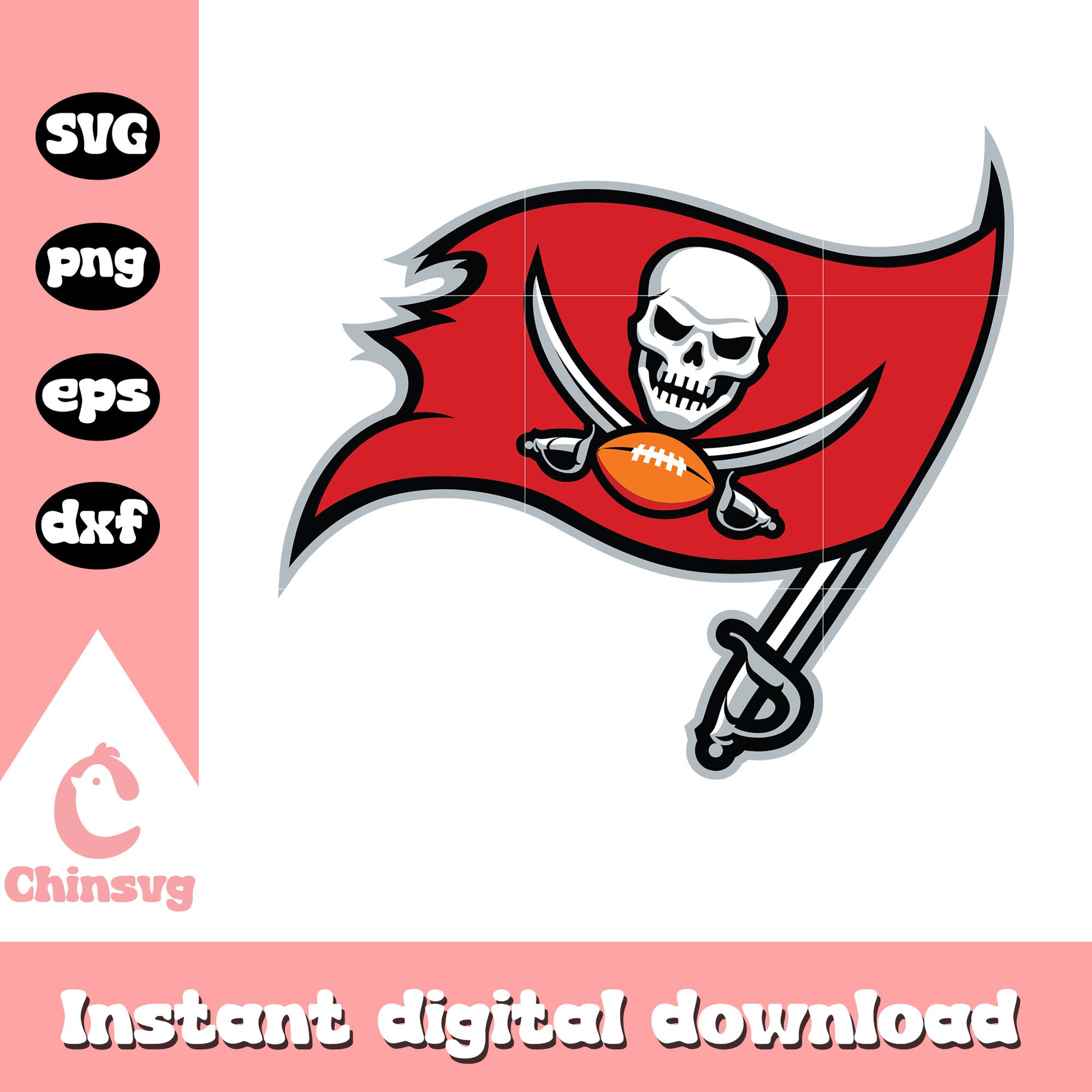 Tampa bay buccaneers logo design svg, nfl draft svg