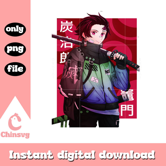 Tanjiro katana fanart png, tanjiro Kimetsu no Yaiba png