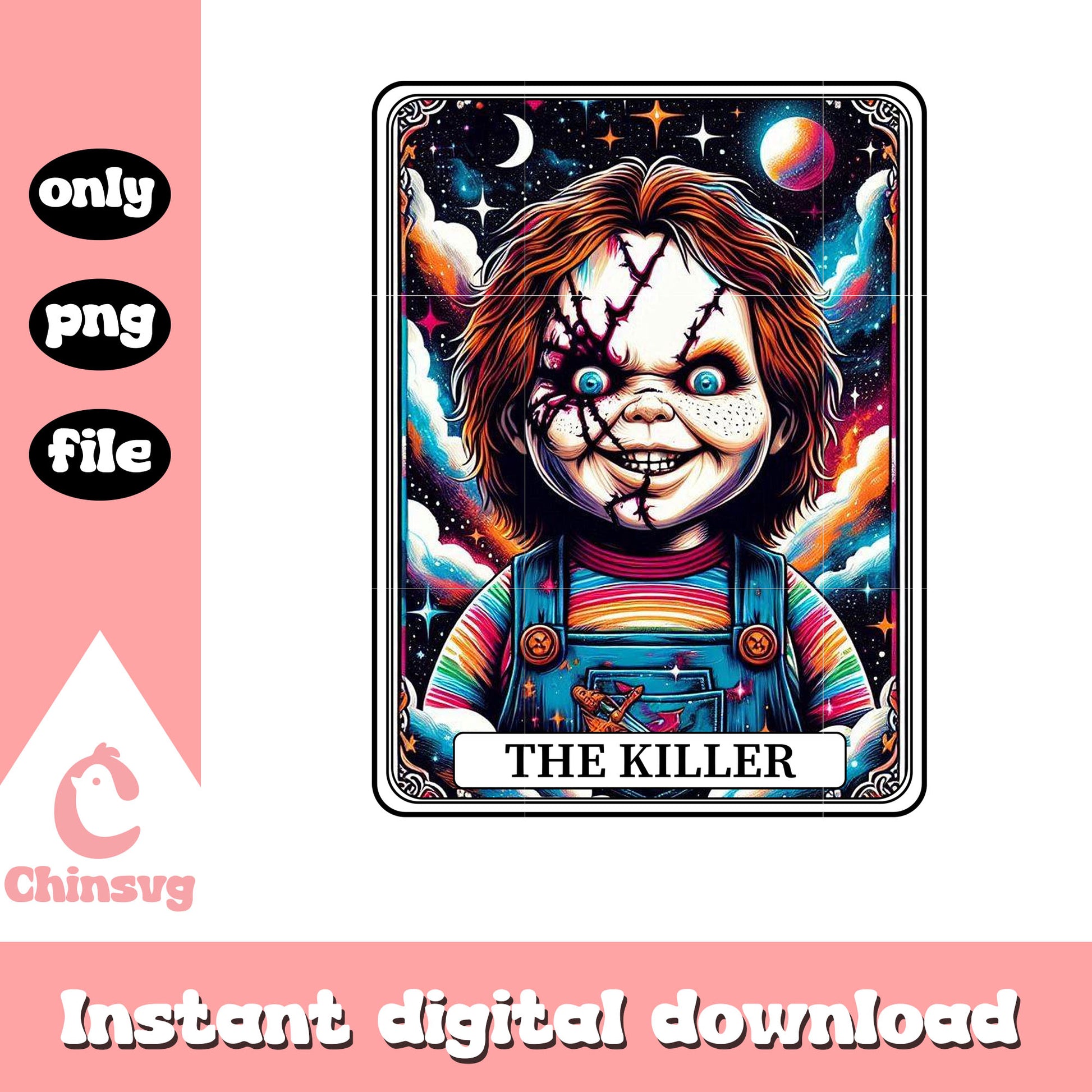 Tarot card chucky the killer png, rocky horror movies png