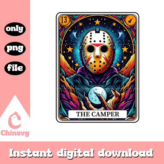 Tarot card jason voorhees the camper png, horror night png