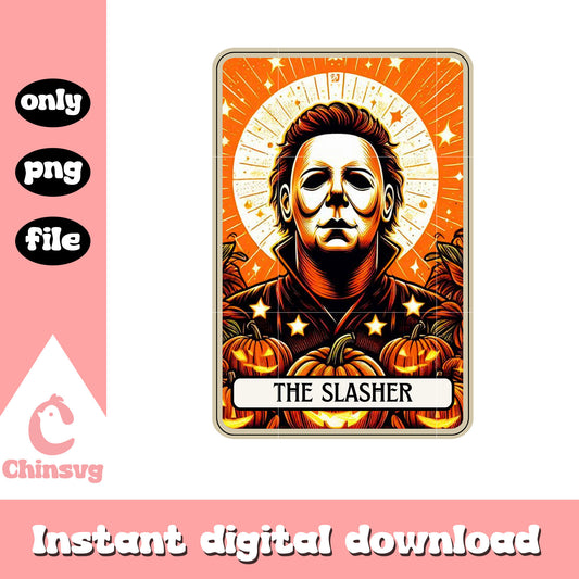 Tarot card the slasher michael myers png, tarot card png