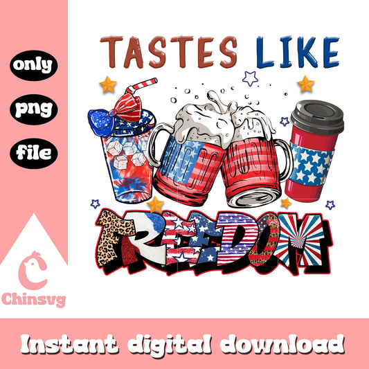 Tastes like freedom png, Tastes like freedom beer cups png