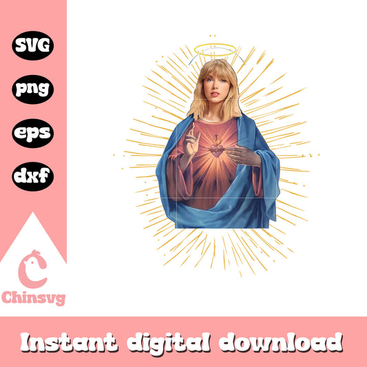 Taylor Swift as Jesus svg, fanart svg, Taylor Swift svg