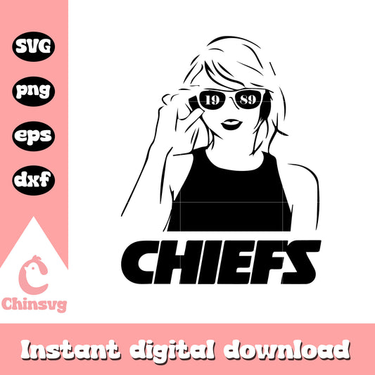 Taylor Swift chiefs 1989 black svg, album 1989 svg, Taylor Swift svg 