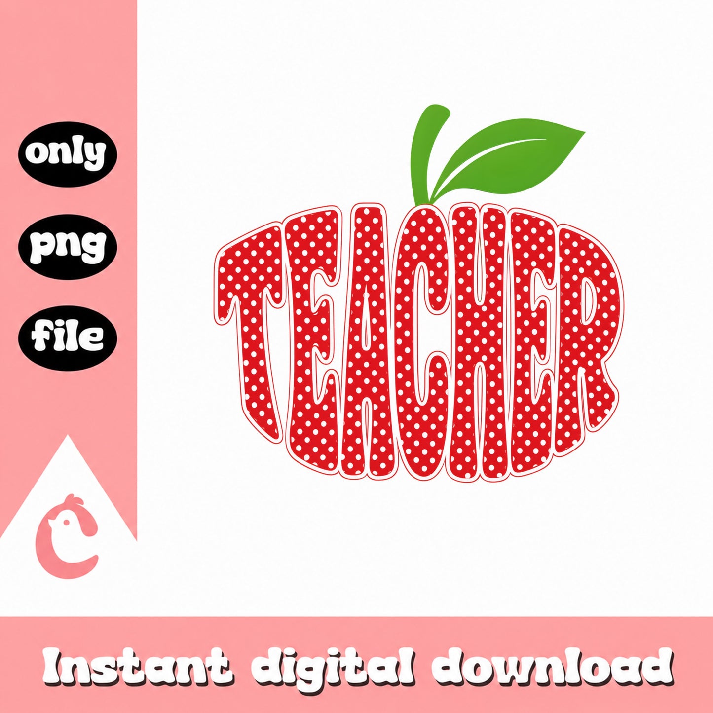 Teacher Apple PNG, Back To School PNG, Teacher Gift PNG