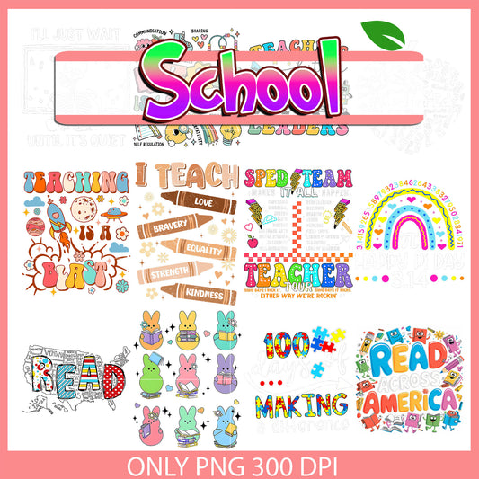 Teaching future leaders bundle png, teacher logo​ png, back to school png