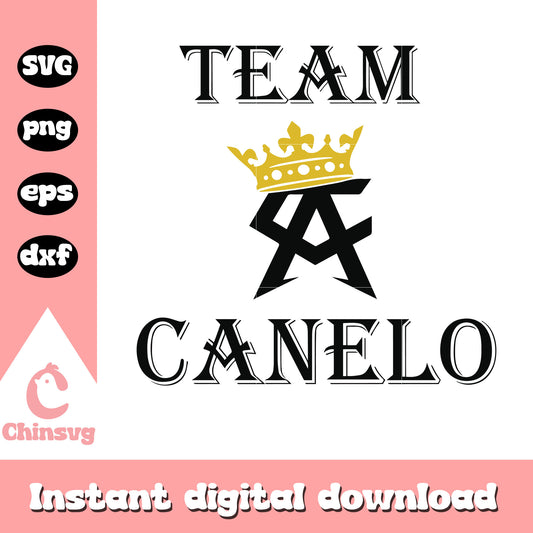 Team canelo basic logo design svg, logo design svg, team canelo svg