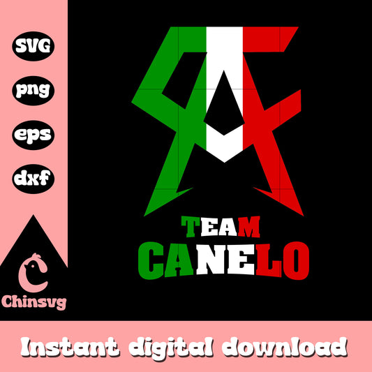 Team canelo color logo design svg, boxing canelo alvarez svg