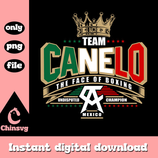 Team canelo the face of boxing png, boxing canelo png, champion png