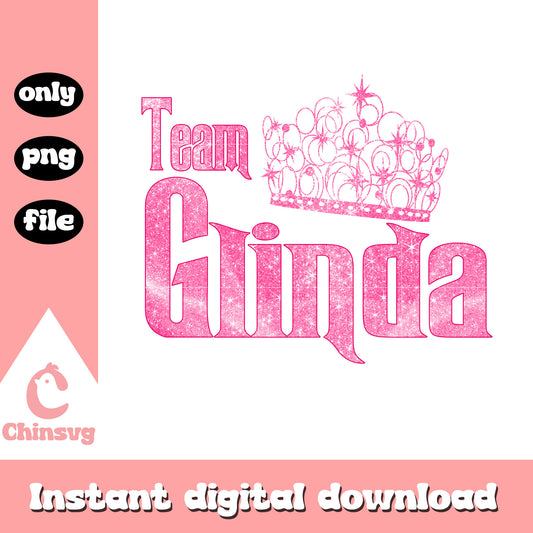 Team glinda glitter pink logo design png, wicked png, wicked movie png