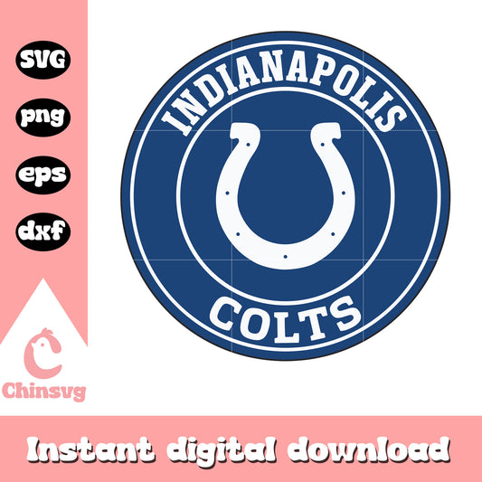 Team indianapolis colts football logo design svg, indianapolis colts svg