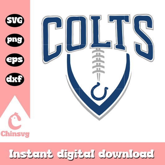 Team indianapolis colts nfl anchor design svg, indianapolis colt logo svg