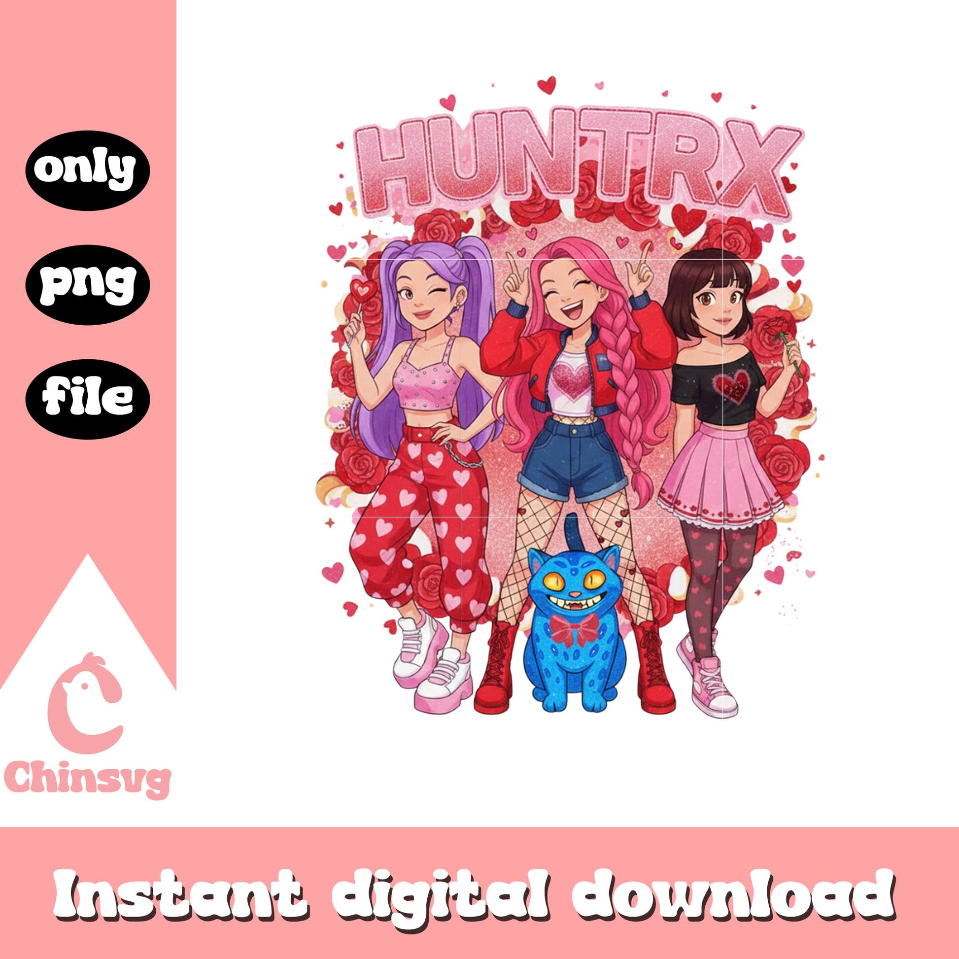 Teams girls derpy valentine png, kpop valentines cards​​ png