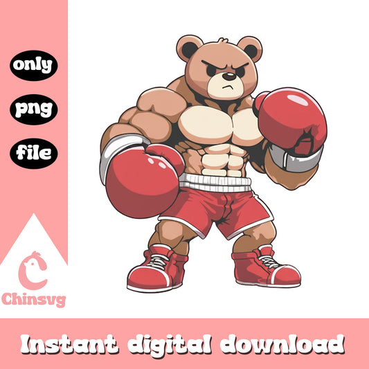 Teddy canelo boxing design png, canelo bear png, canelo png
