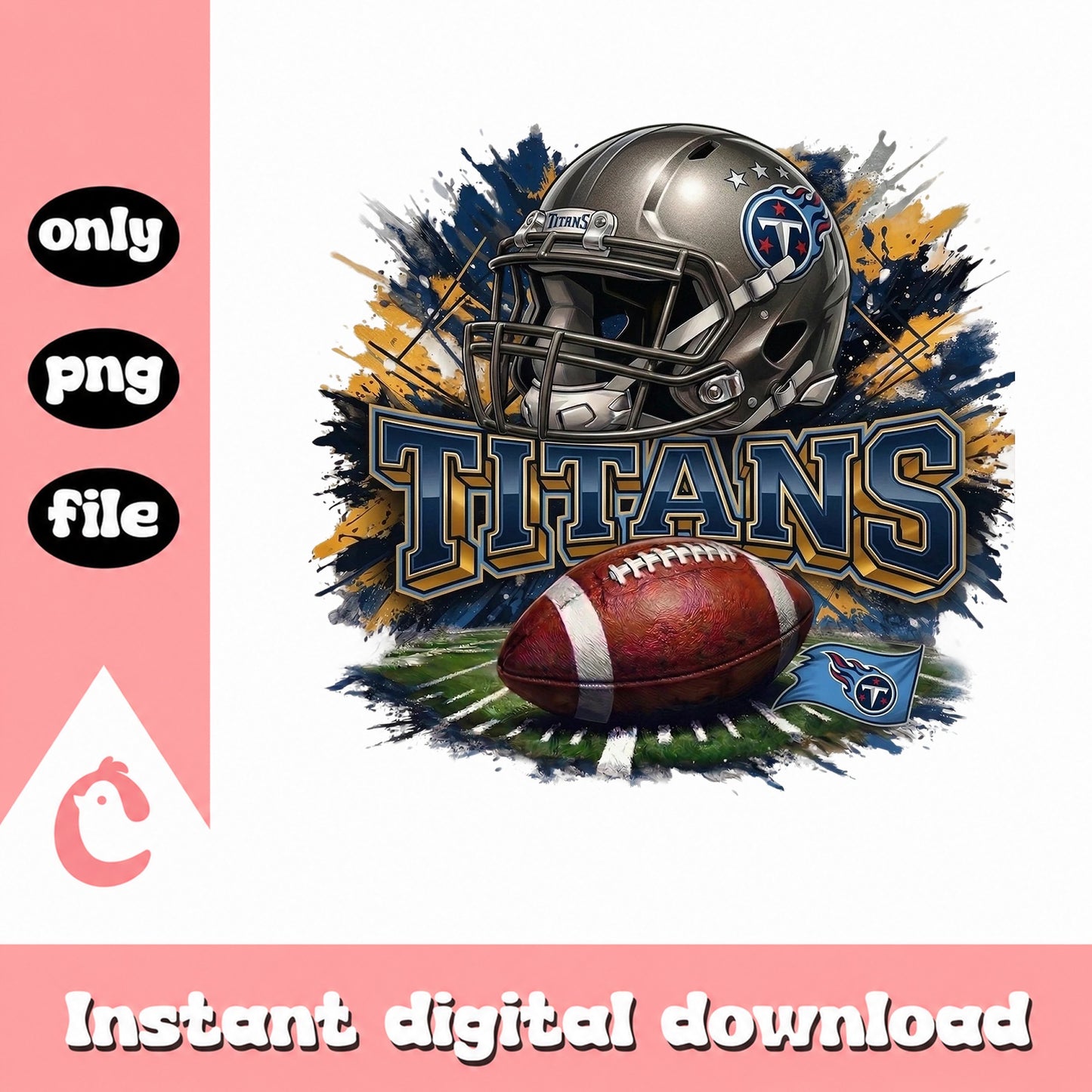 Tennessee Titans Football PNG, NFL Team Sublimation, Titans PNG