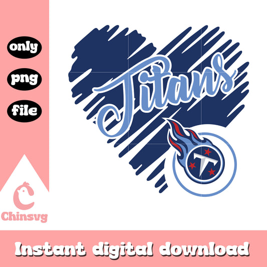 Tennessee titans heart shaped football logo svg, tennessee titans sticker svg