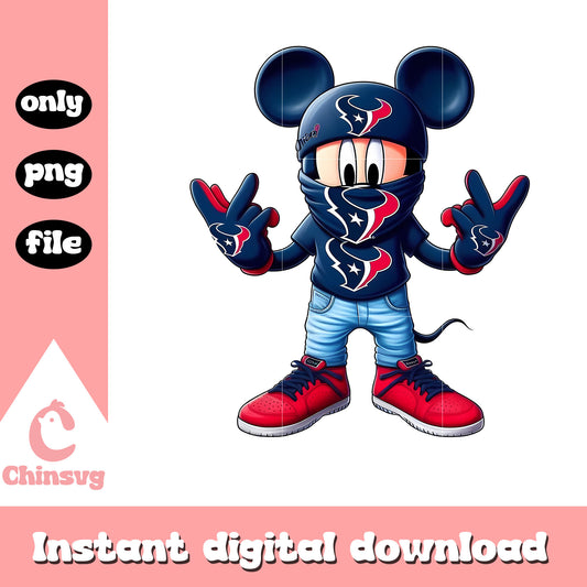 Texans blue mickey design png, houston texans logo​​ png
