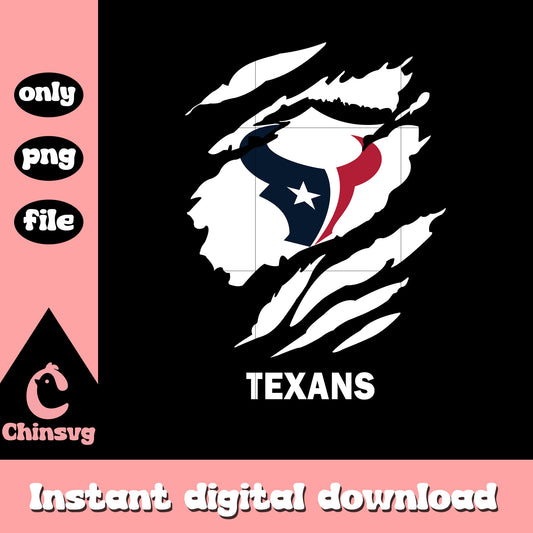 Texans logo white paint png, houston texans nfl​​​ png