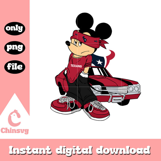 Texans mickey gangster logo png, nfl houston texans​​​ ​png