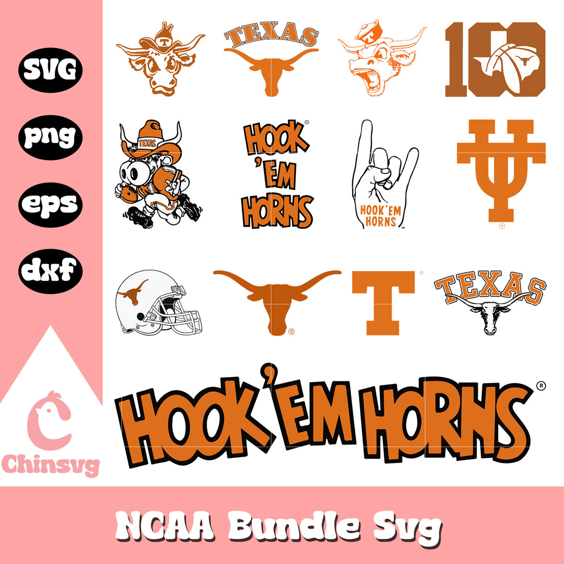 Texas LongHorns Ncaa logo bundle svg, Texas LongHorns svg – Chinsvg