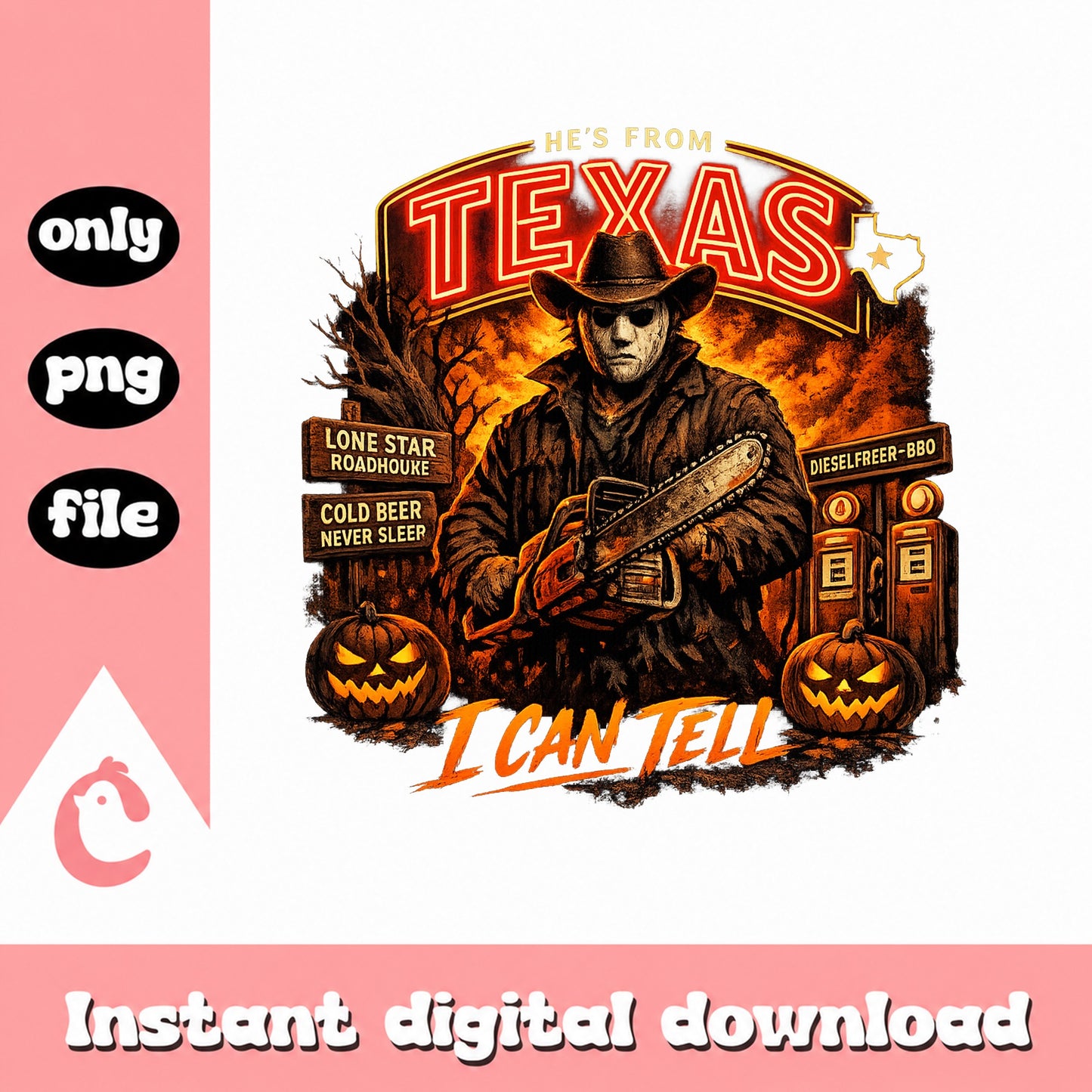 Texas Chainsaw Massacre SVG, Halloween Horror SVG, PNG File