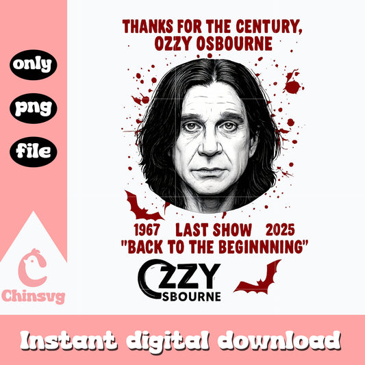 Thanks for the century ozzy osbourne design png, ozzy osbourne died png
