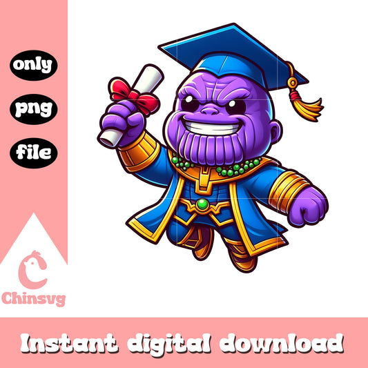 Thanos graduation design png, thanos marvel png, thanos graduation png
