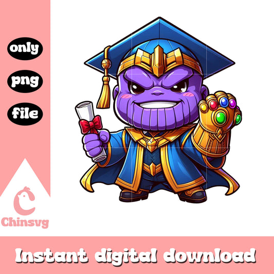Thanos marvel graduation day design png, marvel thanos png