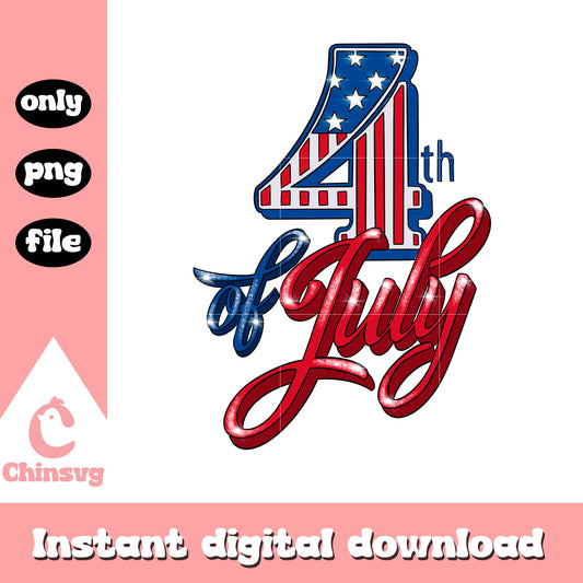 The 4th of july png, The 4th of july film font png, happy 4th july png