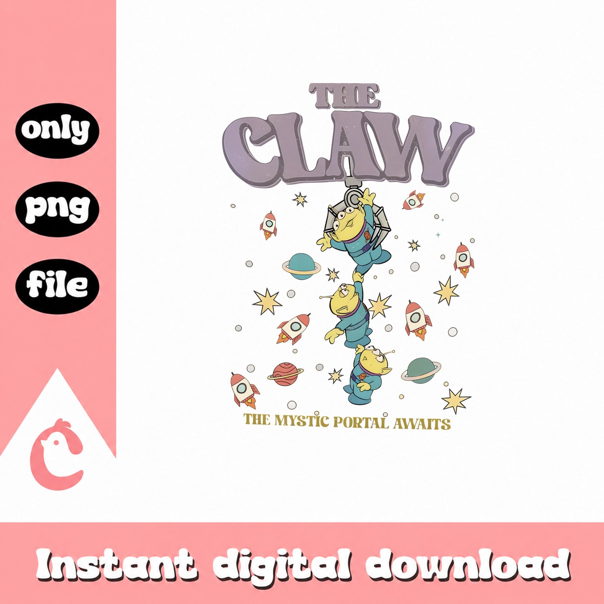 The Claw Space Aliens PNG, Mystic Portal Clipart, Instant Download PNG