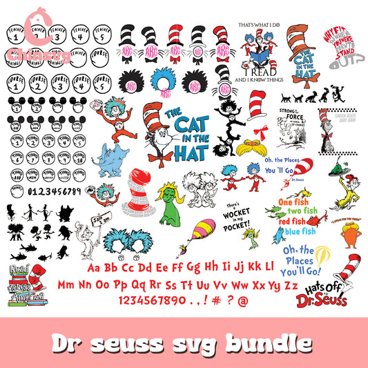 The cat in the hat bundle svg