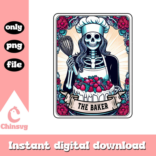 The baker tarot card png, human skeleton png, tarot cards png