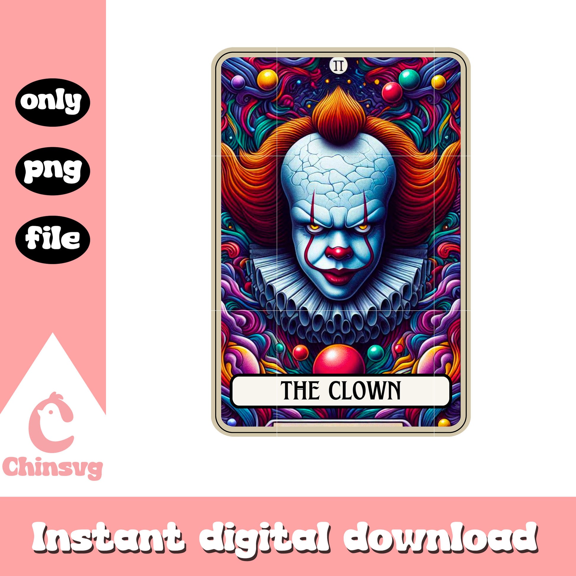 The clown pennywise halloween png, horror killer png