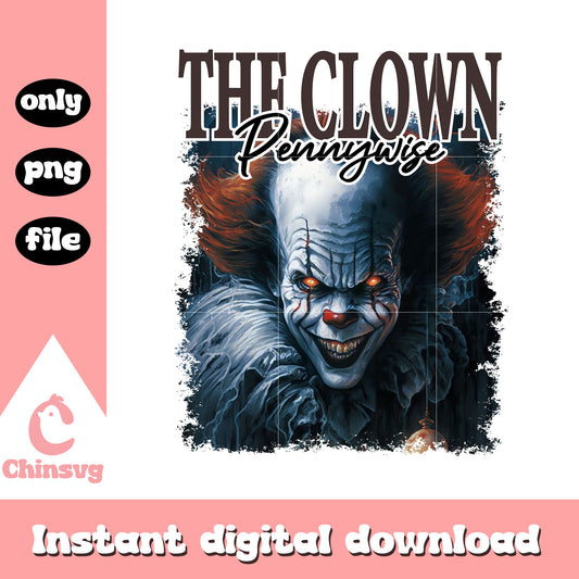 The clown pennywise spooky design png, halloween pennywise png