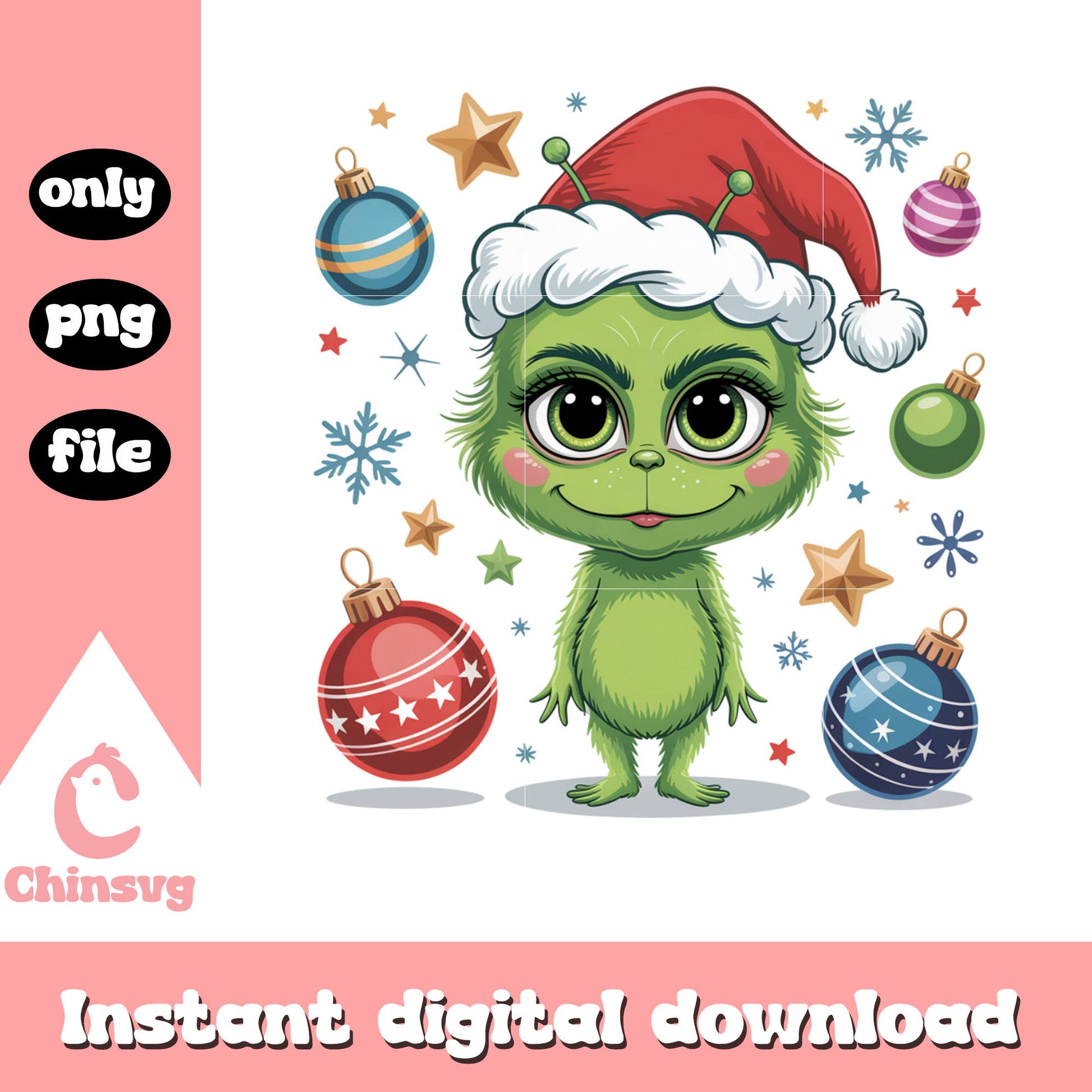 The cute grinch christmas snowflake balls png, images grinch png