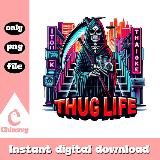 The death thug life design png, halloween holiday png