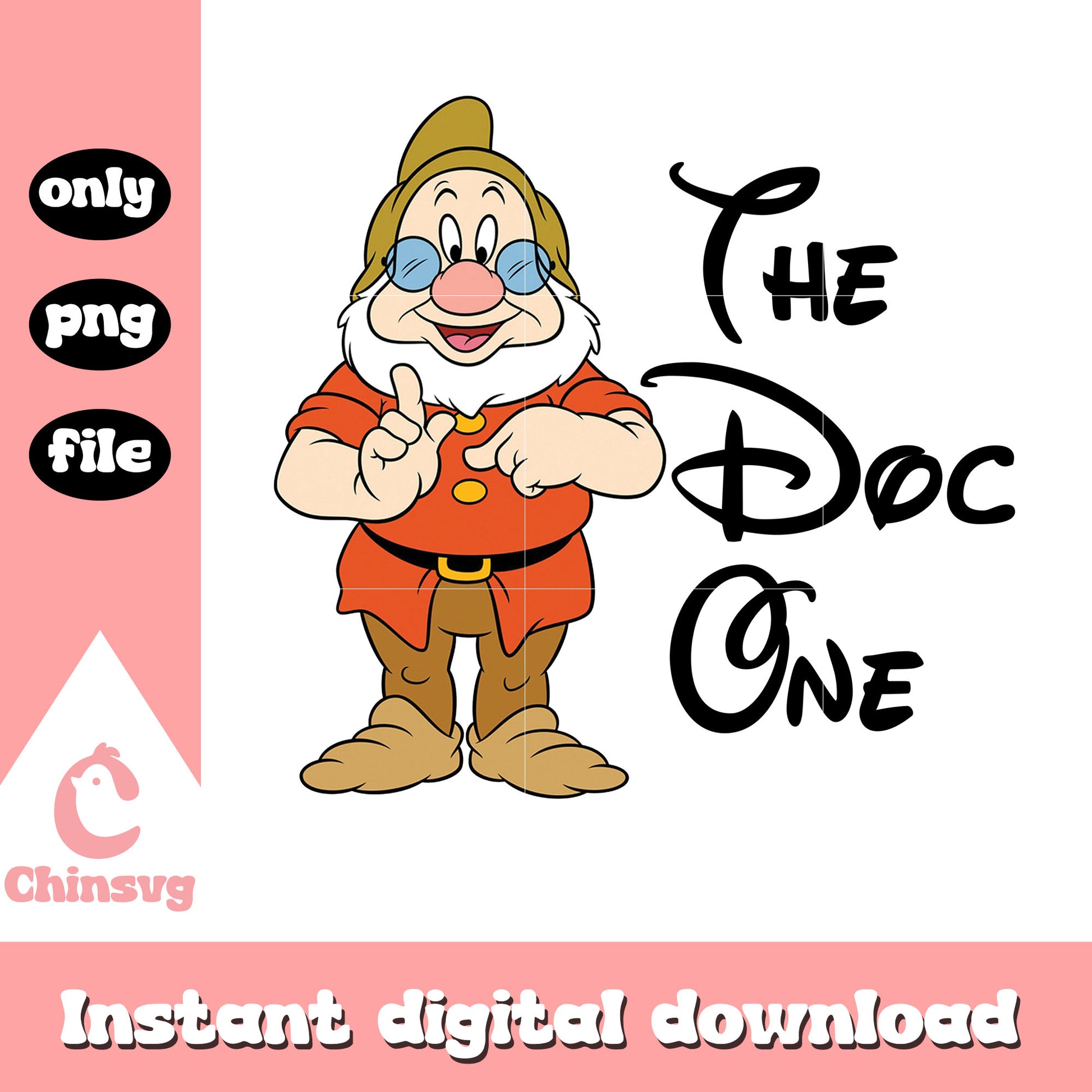 The doc one snow white cartoon art png, snow white doc png