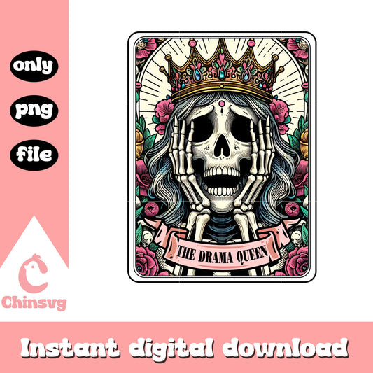 The drama queen png, skeleton queen png, tarot cards png