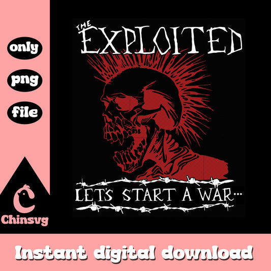 The exploited let's start a war png, the rxploited png, rock band png