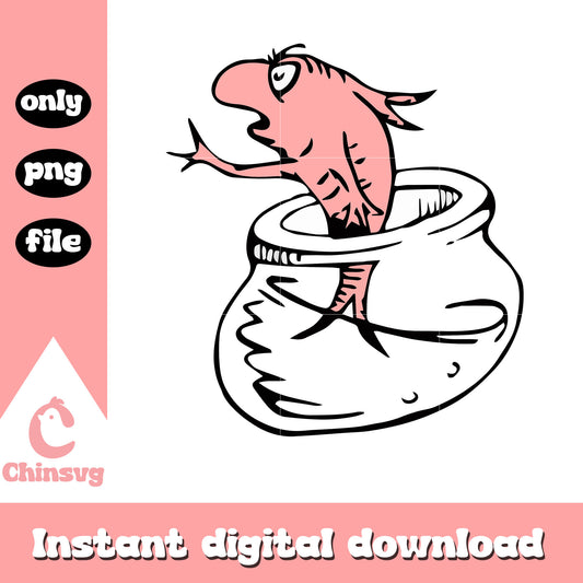 The fish character dr seuss png, dr seuss fish png, cartoon png