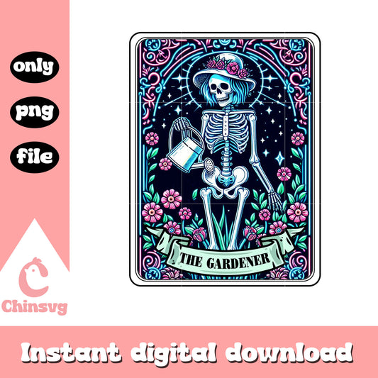 The gardener tarot card png, human skeleton png, tarot cards png