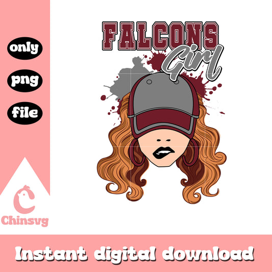 The girl wearing a atlanta falcons hat png, nfl atlanta falcons png 