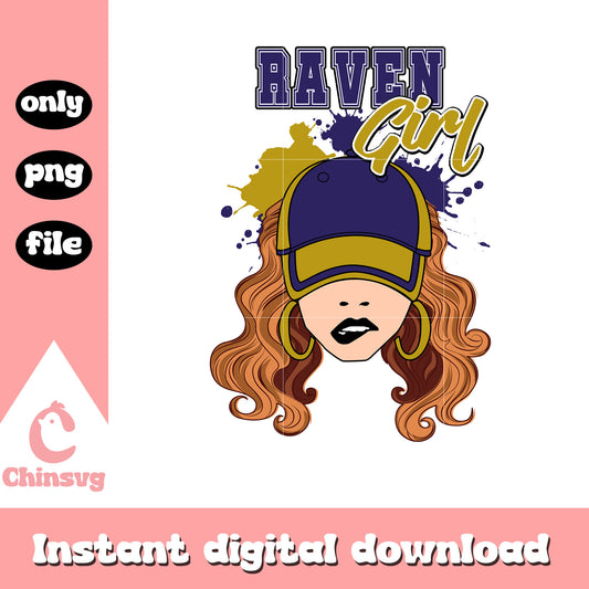 The girl wearing a baltimore ravens hat png, nfl baltimore ravens png 