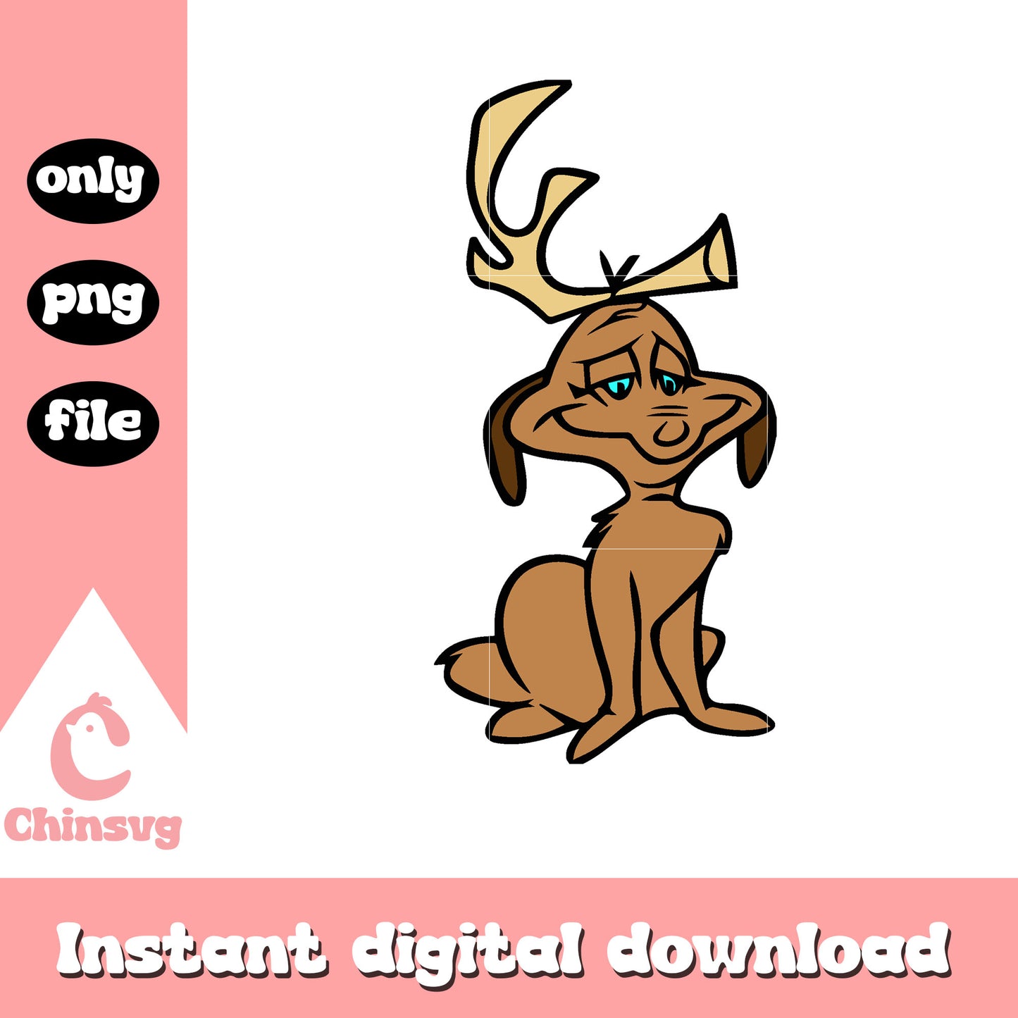 The grinch's max christmas animated png, christmas ornament png