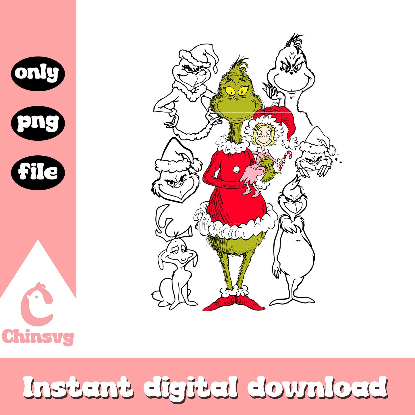 The grinch carry cindy lou christmas png, cindy lou grinch png