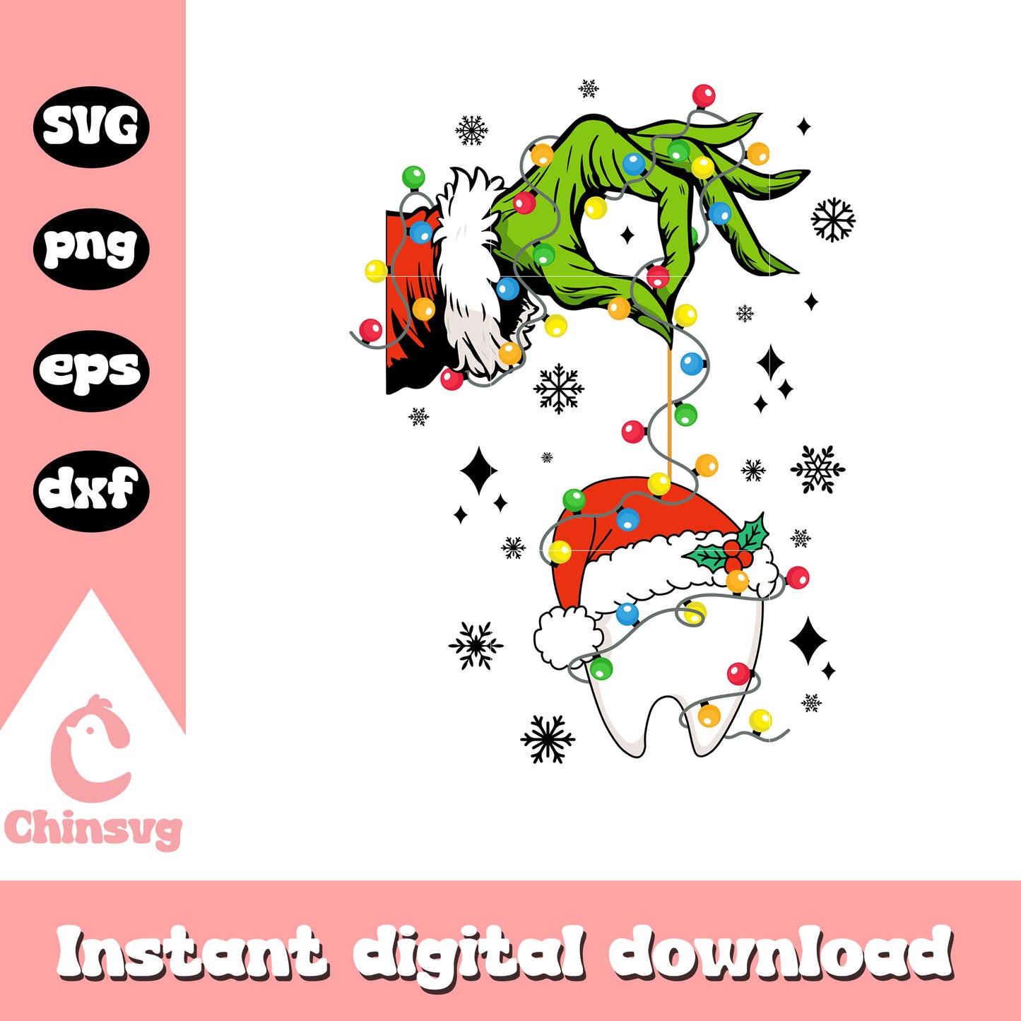The grinch hold christmas tooth svg, grinch hand svg